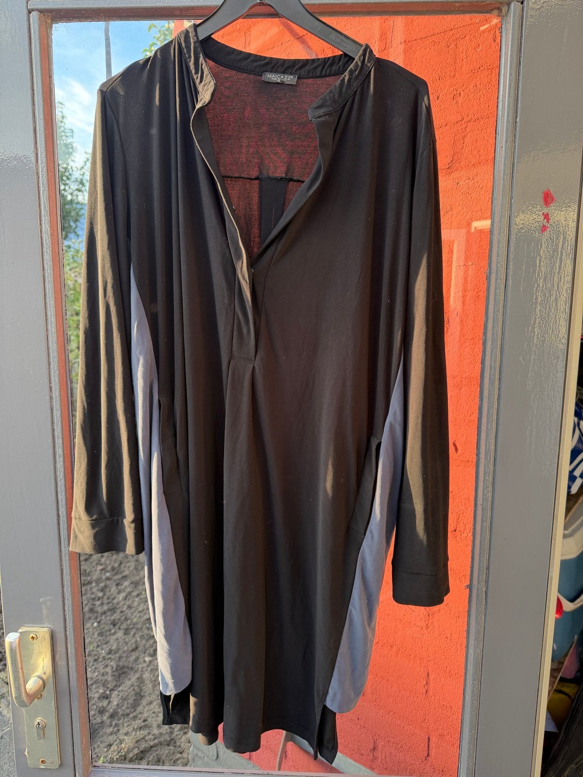 Maicazz tuniek/jurk zwart met grijs maat 46, Maat 38/40 (M), Zwart, Ophalen of Verzenden, Zo goed als nieuw