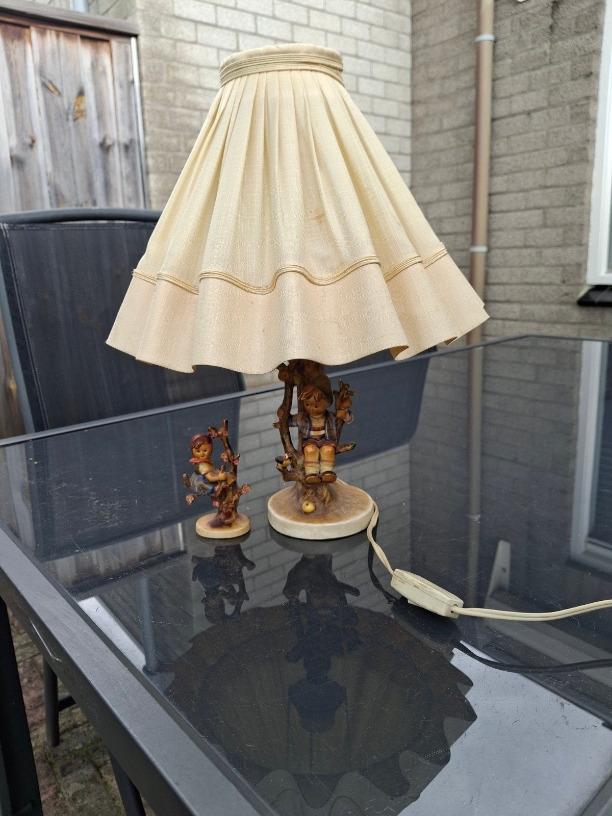 Vintage Goebel Hummel tafellamp met beeldjes, Ophalen of Verzenden