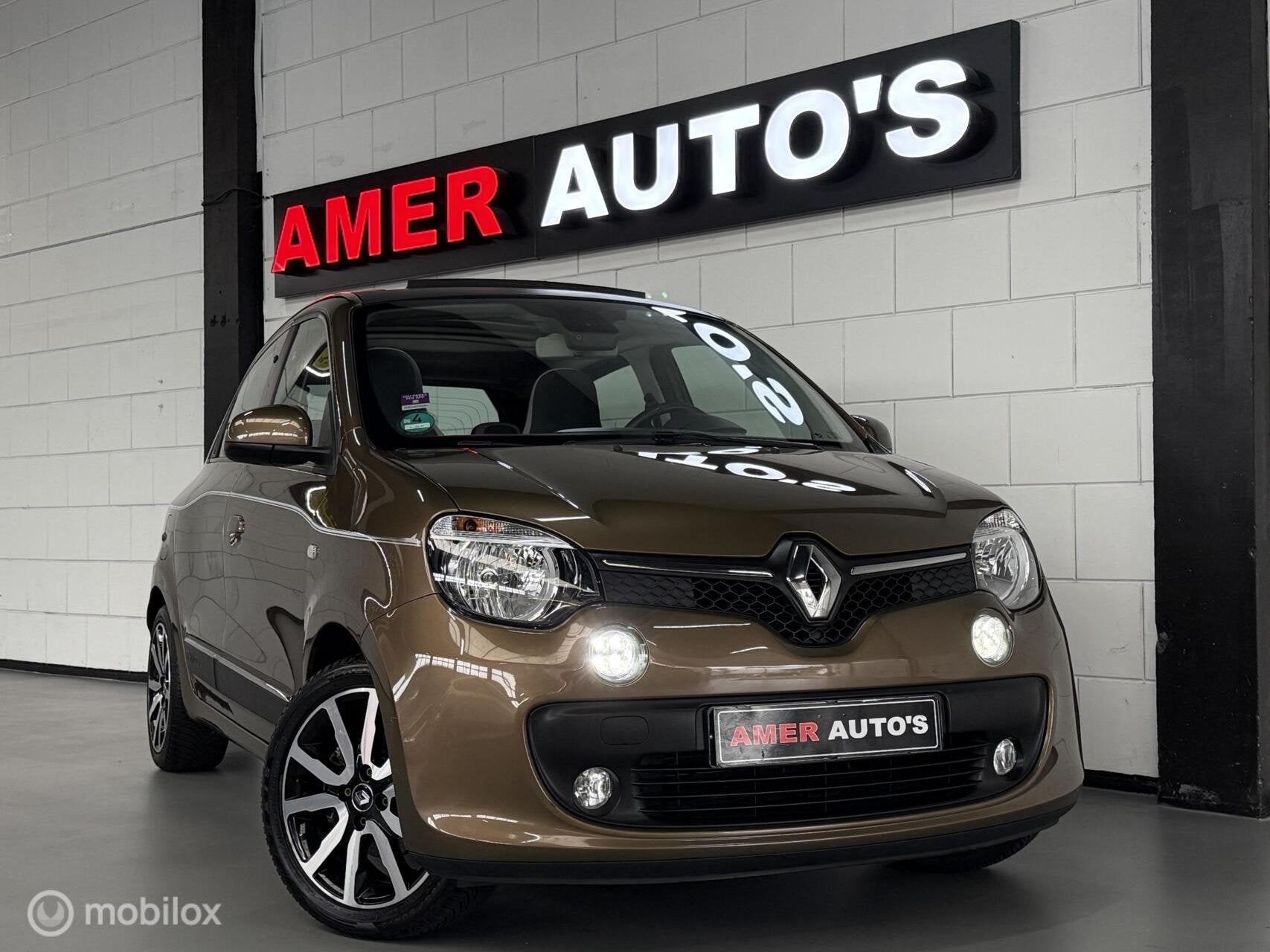Renault Twingo UNIEK/Vouwdak/Navi/Cruise/1e eign/Led/TOP!, Gebruikt, Zwart, Leder en Stof, 23 km/l