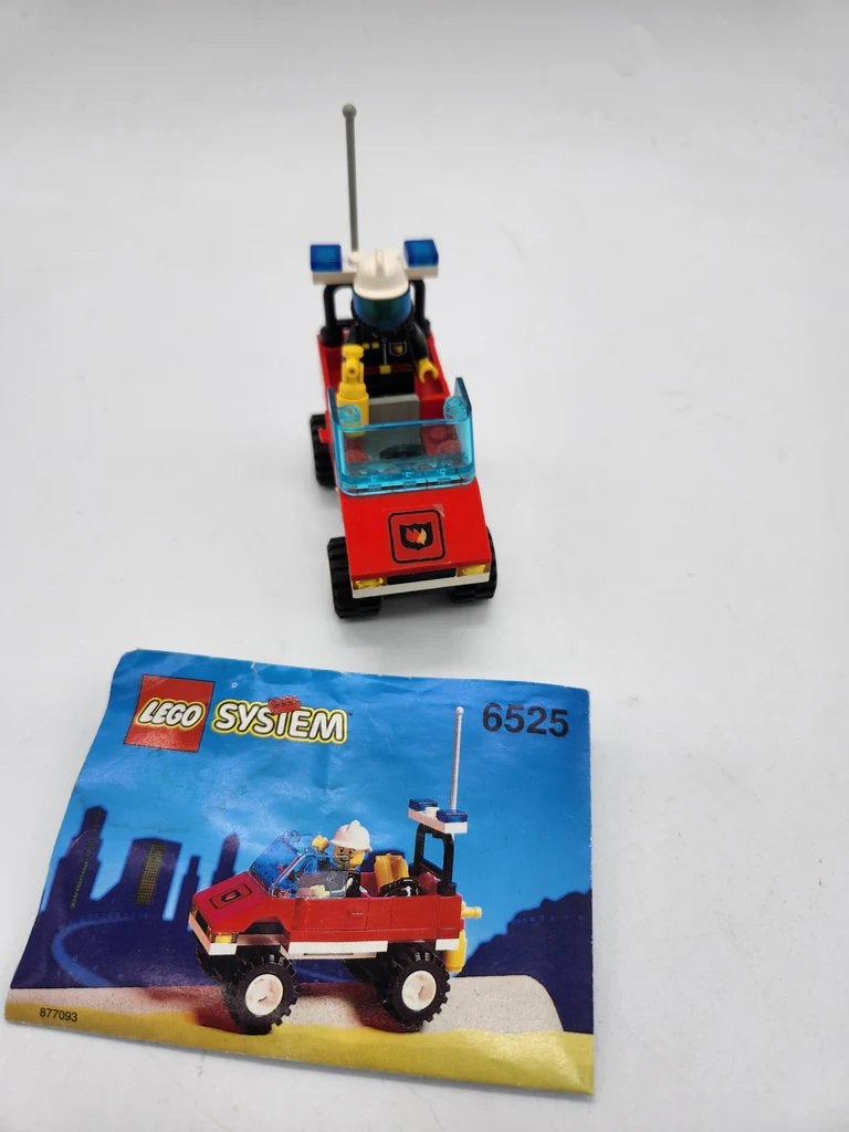 Lego System 6525: Brandweer Jeep met minifiguur, Lego, Ophalen of Verzenden, Compleet, Complete set