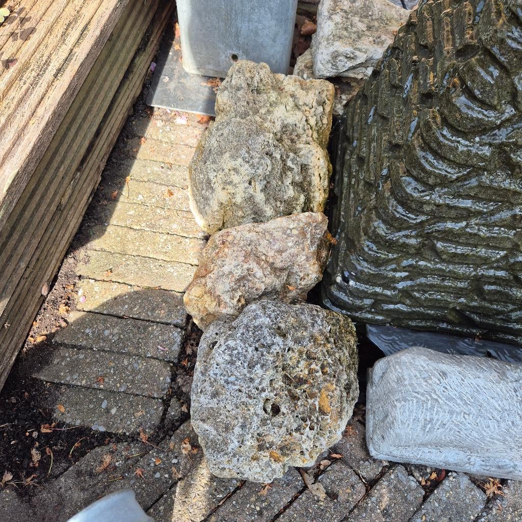 Gratis ophalen sierstenen, maansteen, Tuin en Terras, Ophalen, Gebruikt