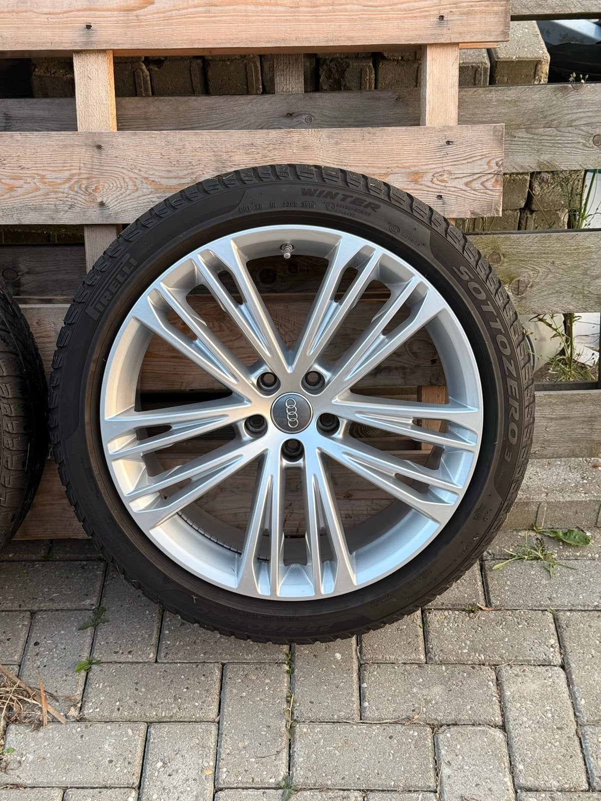 Originele Audi 20 inch velgen - 4K8 601 025 F, Ophalen, Gebruikt, 255 mm, Banden en Velgen