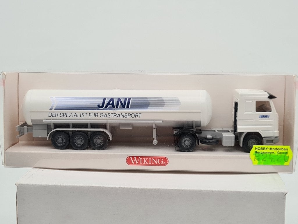 Scania vrachtwagen Jani Vloeibaar Gas tankwagen -Wiking 1/87, Verzenden, Zo goed als nieuw, Bus of Vrachtwagen, Wiking