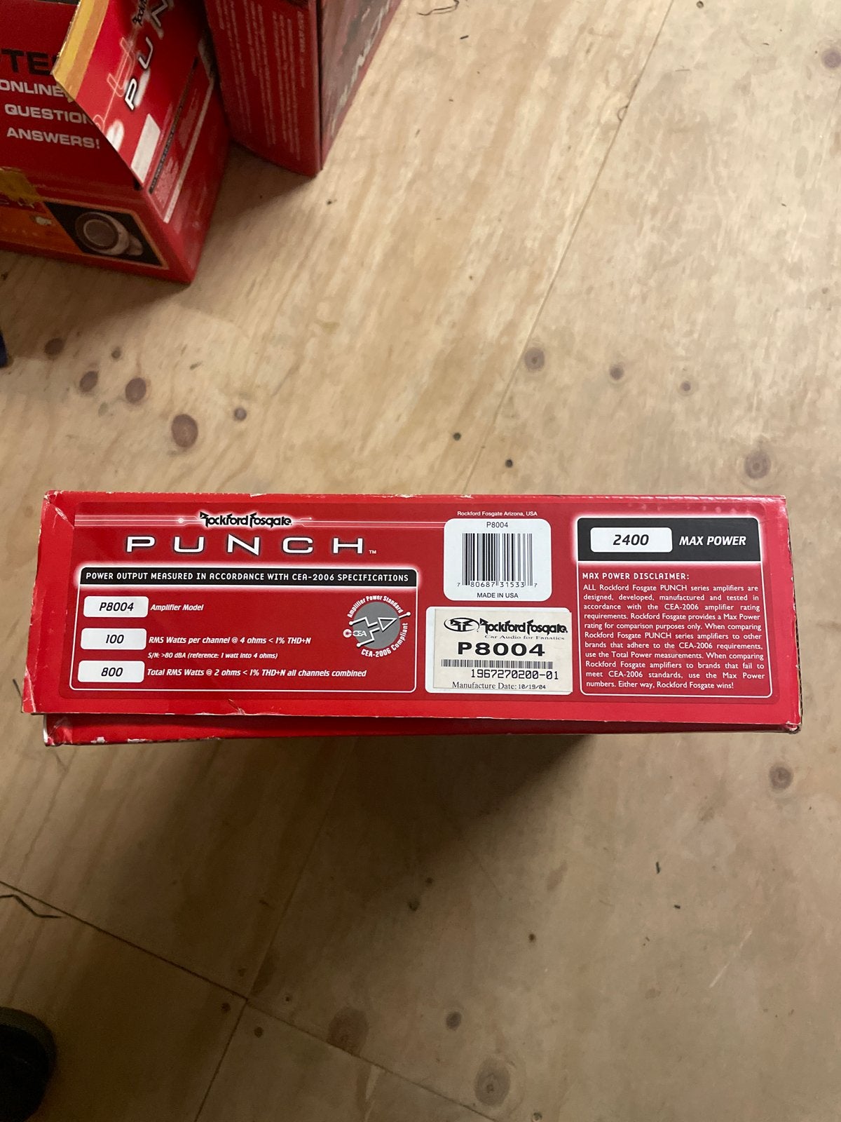 Rockford Fosgate Punch P8004 Versterker - Nieuw in doos, Ophalen of Verzenden, Nieuw