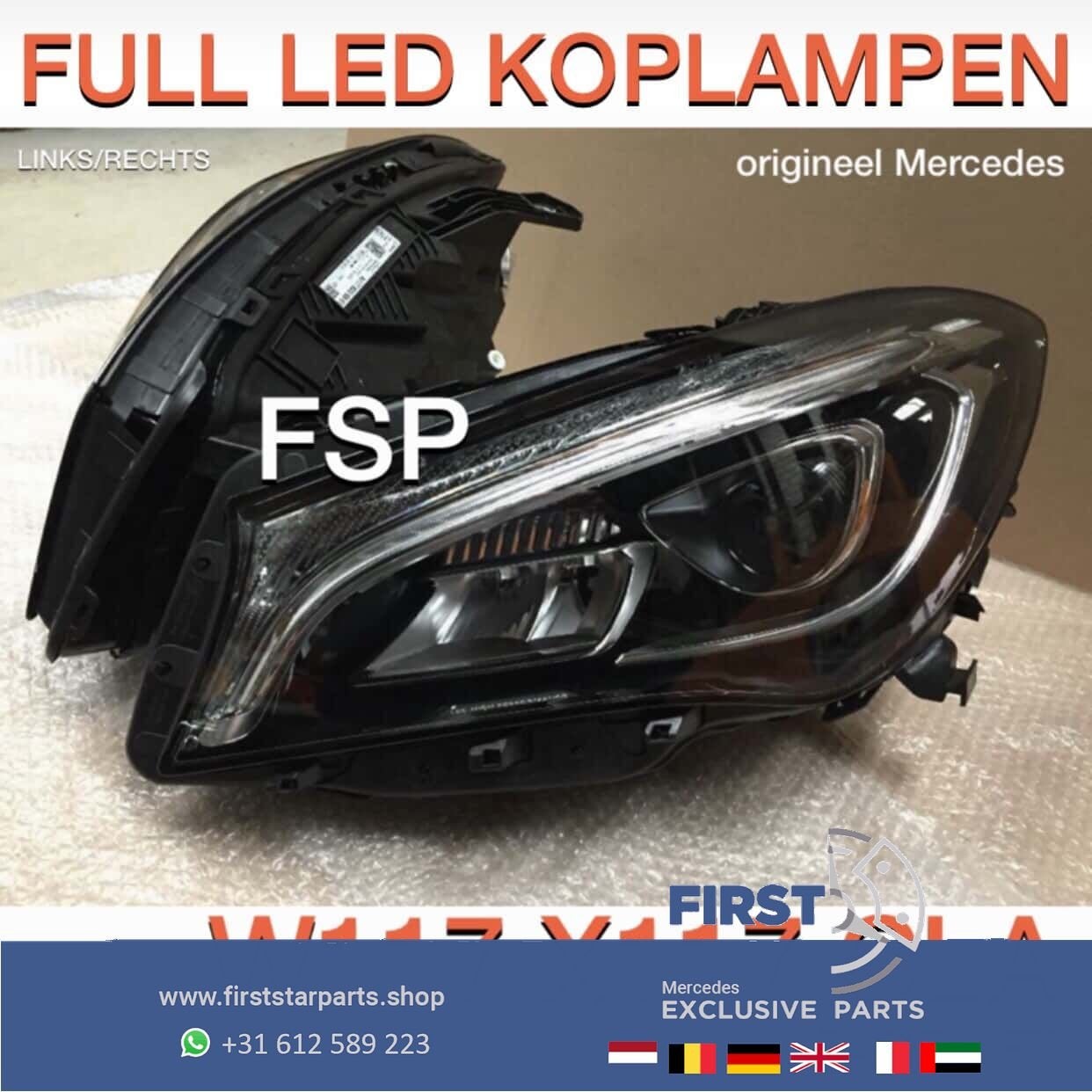 W117 X117 CLA Facelift VOL LED Koplamp LINKS RECHTS SET Merc