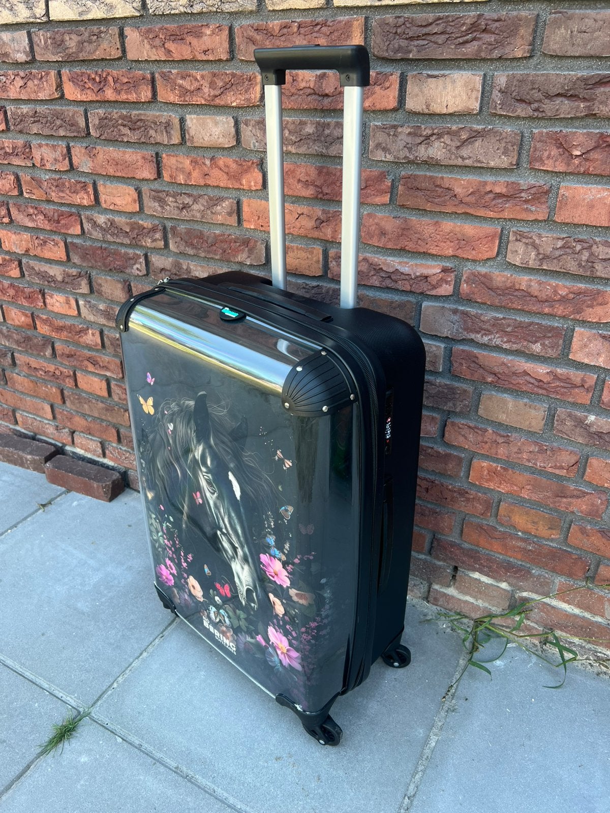 Koffer paard / bloemen midden model €35, Sieraden, Tassen en Uiterlijk, Ophalen, Zo goed als nieuw, Hard kunststof, 60 tot 70 cm