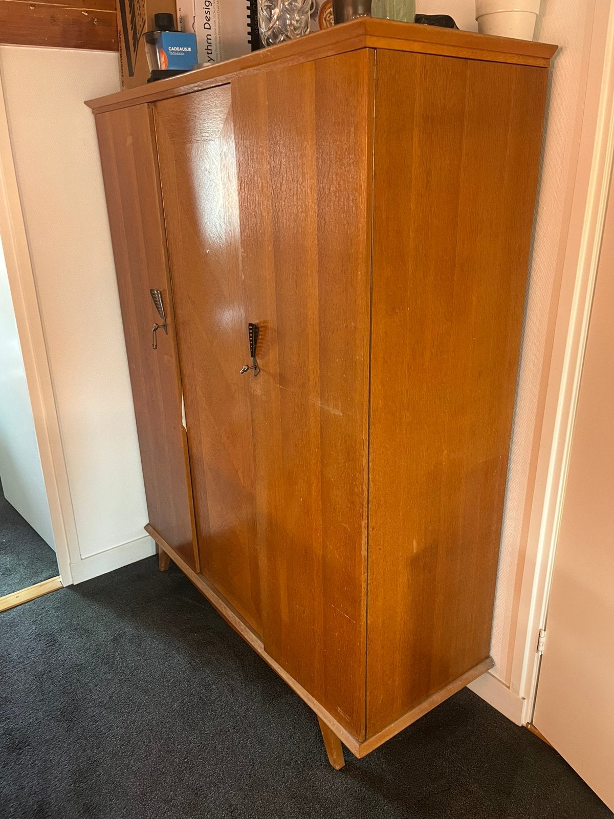 Vintage Kledingkast, Huis en Inrichting, Kasten | Computermeubels, Ophalen, Zo goed als nieuw, 170 cm of meer