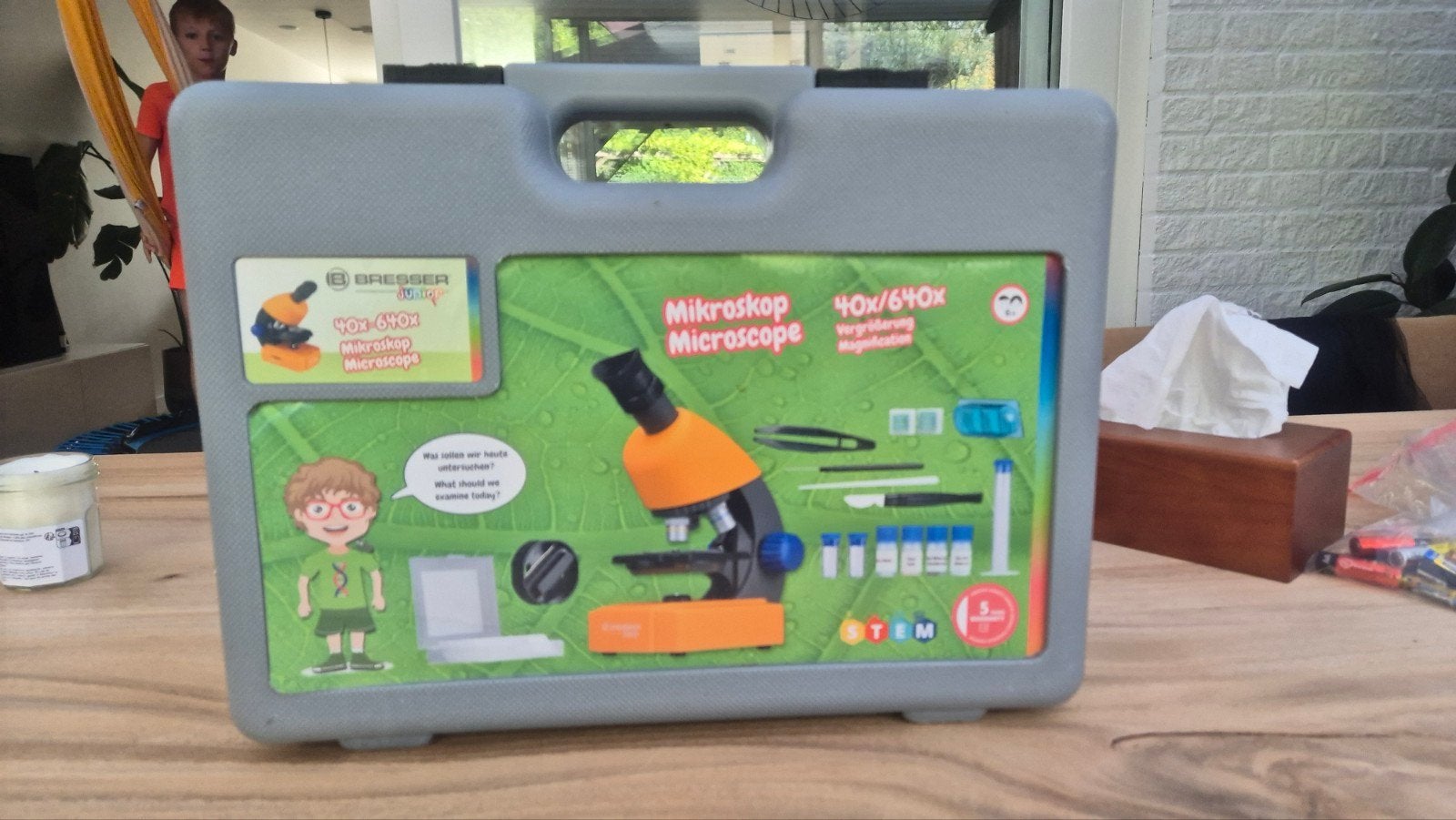 Bresser Junior Microscoop 40x-640x - Zo goed als nieuw, Ophalen of Verzenden, Zo goed als nieuw, 400x tot 1000x, Biologische microscoop
