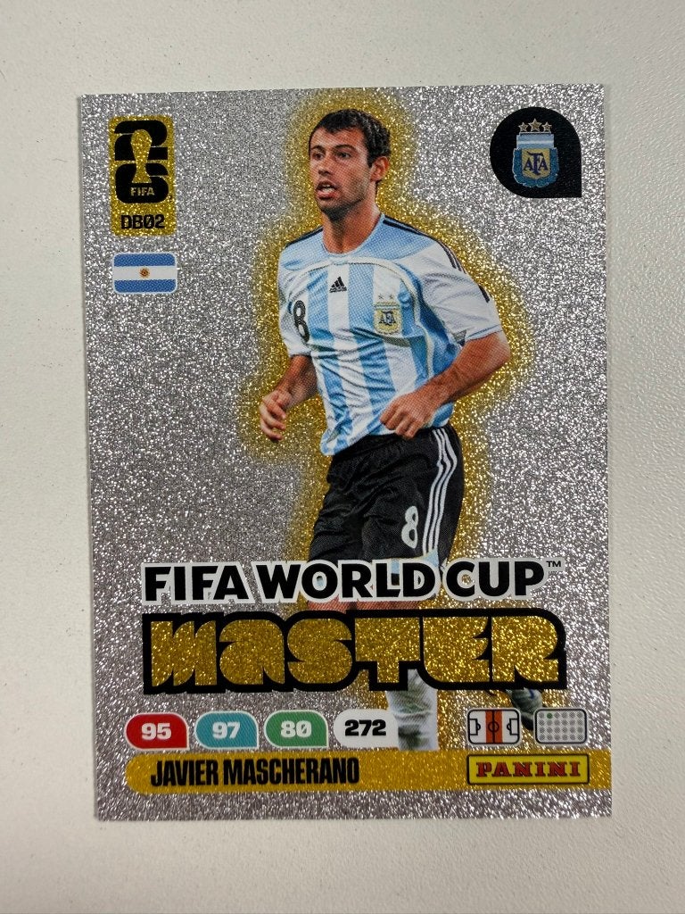 Javier Mascherano Master Panini Adrenalyn XL World Cup 2026, Ophalen of Verzenden, Nieuw, Buitenlandse clubs, Poster, Plaatje of Sticker
