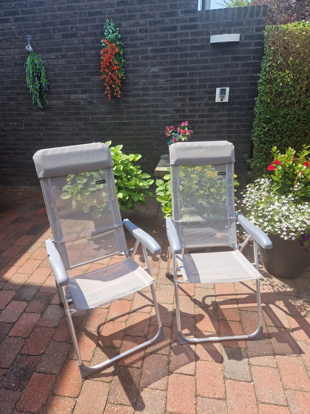 Tuinstoelen Casaria lichtgewicht 2stuks, Caravans en Kamperen, Camper-accessoires, Ophalen