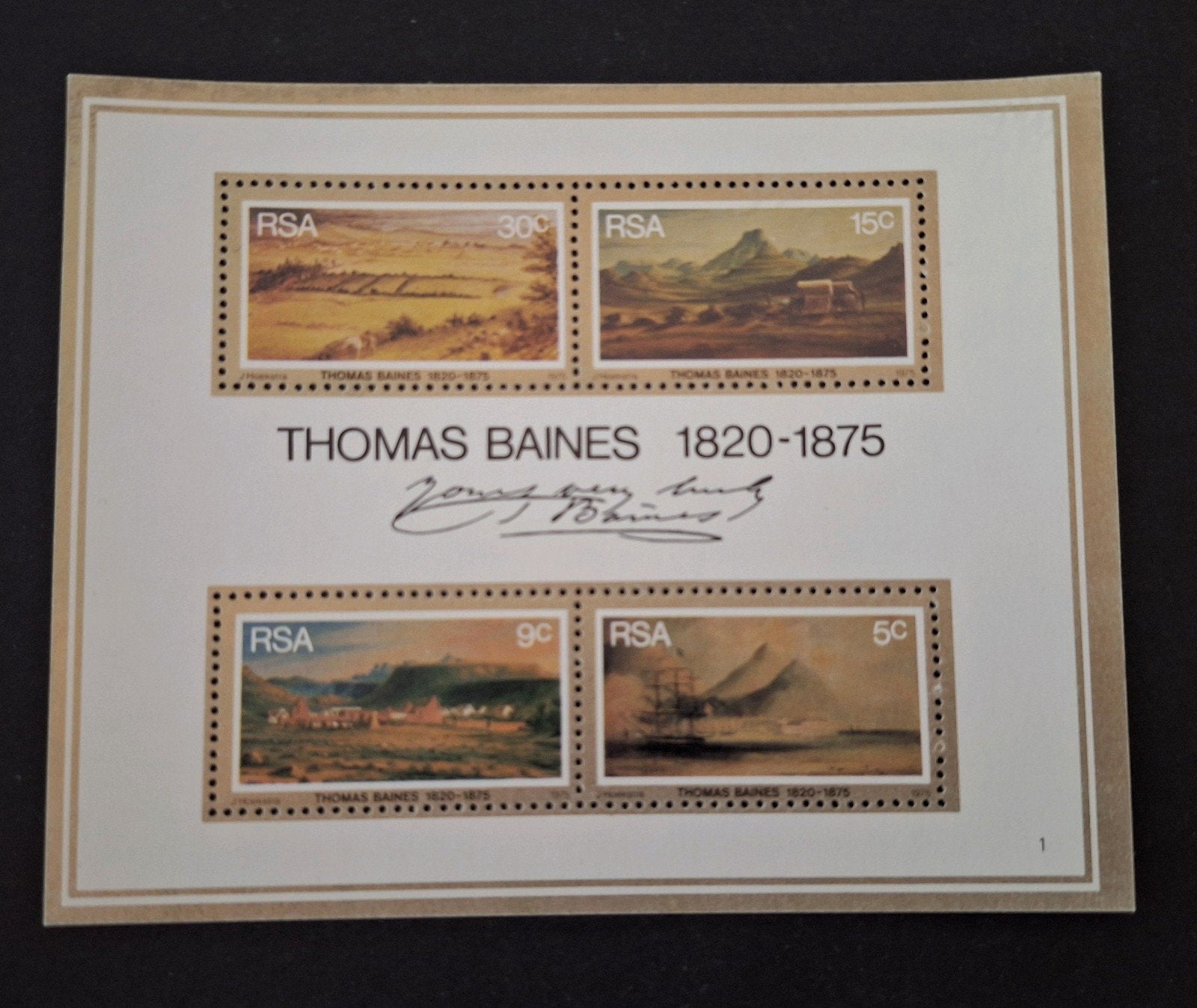 1975 ZUID-AFRIKA ** - BLOK  THOMAS BAINES **, Ophalen of Verzenden, Zuid-Afrika, Postfris