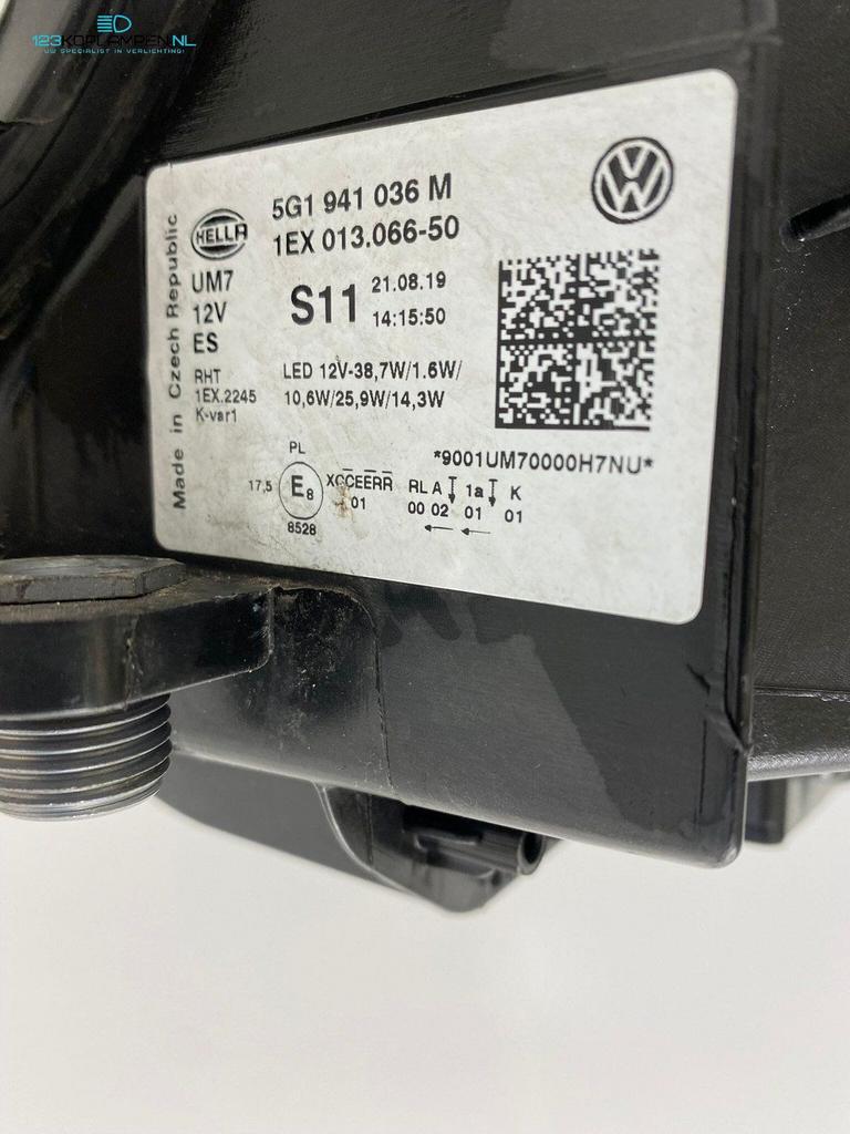 VW Volkswagen Golf 7 7.5 Facelift GTI koplamp rechts 036A co, Gebruikt, -, Volkswagen, -