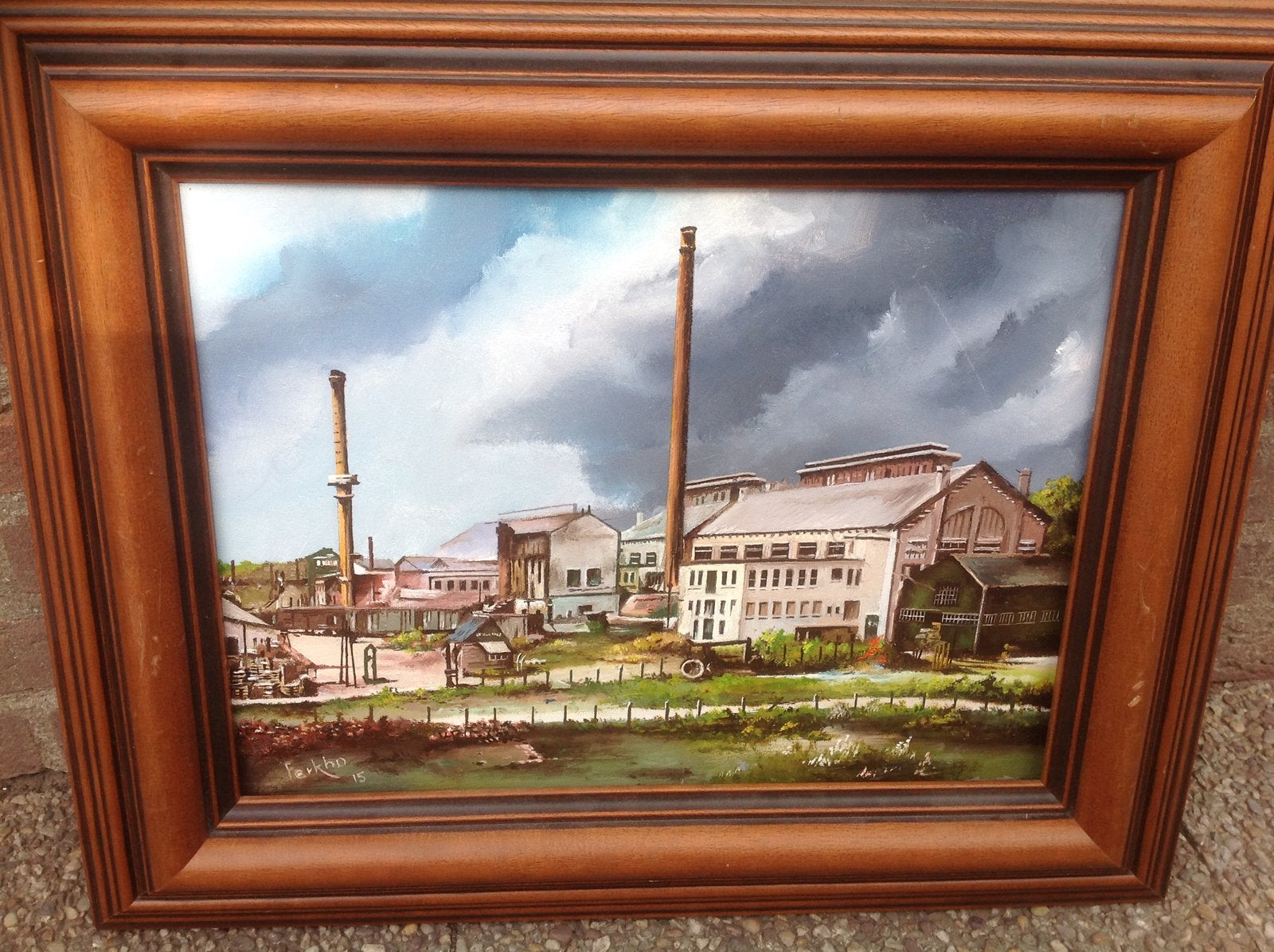 Olieverfschilderij Glasfabriek 1915 Strijp S, Ophalen