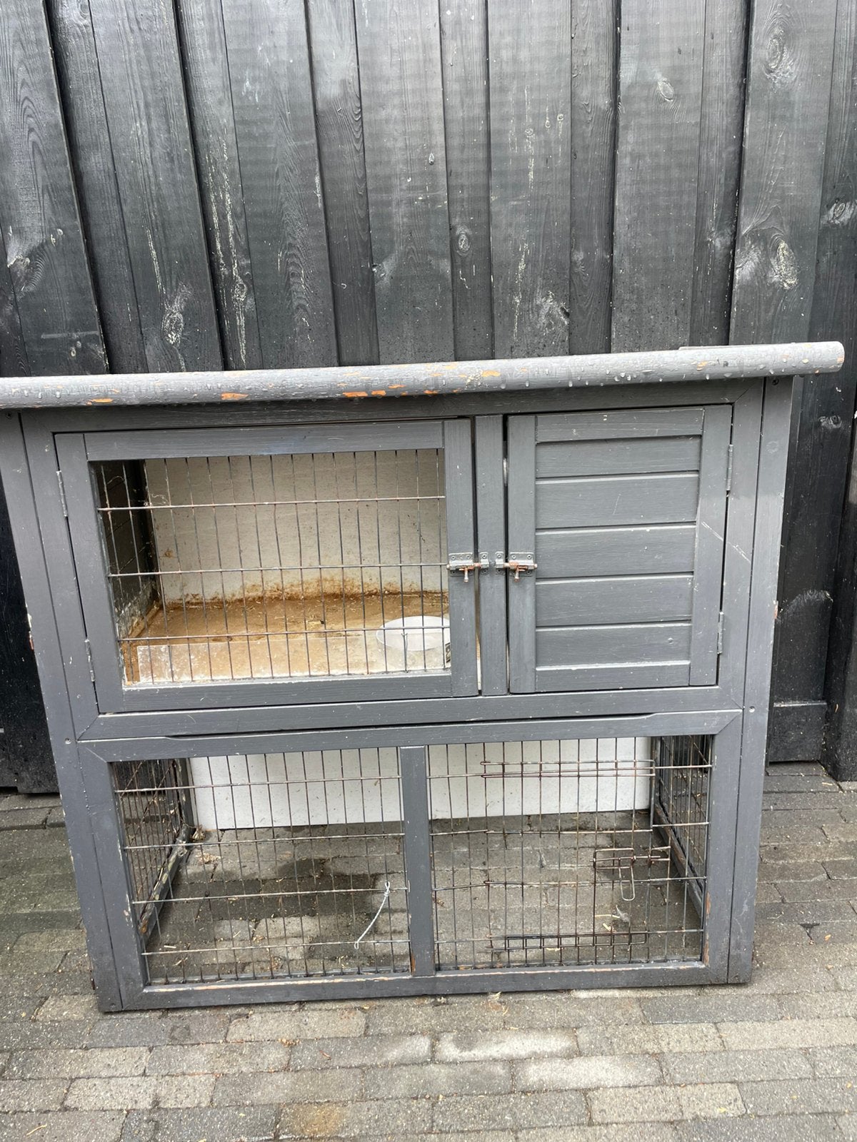Konijnenhok voor buiten., Ophalen, 110 cm of meer, Zo goed als nieuw, 90 cm of meer