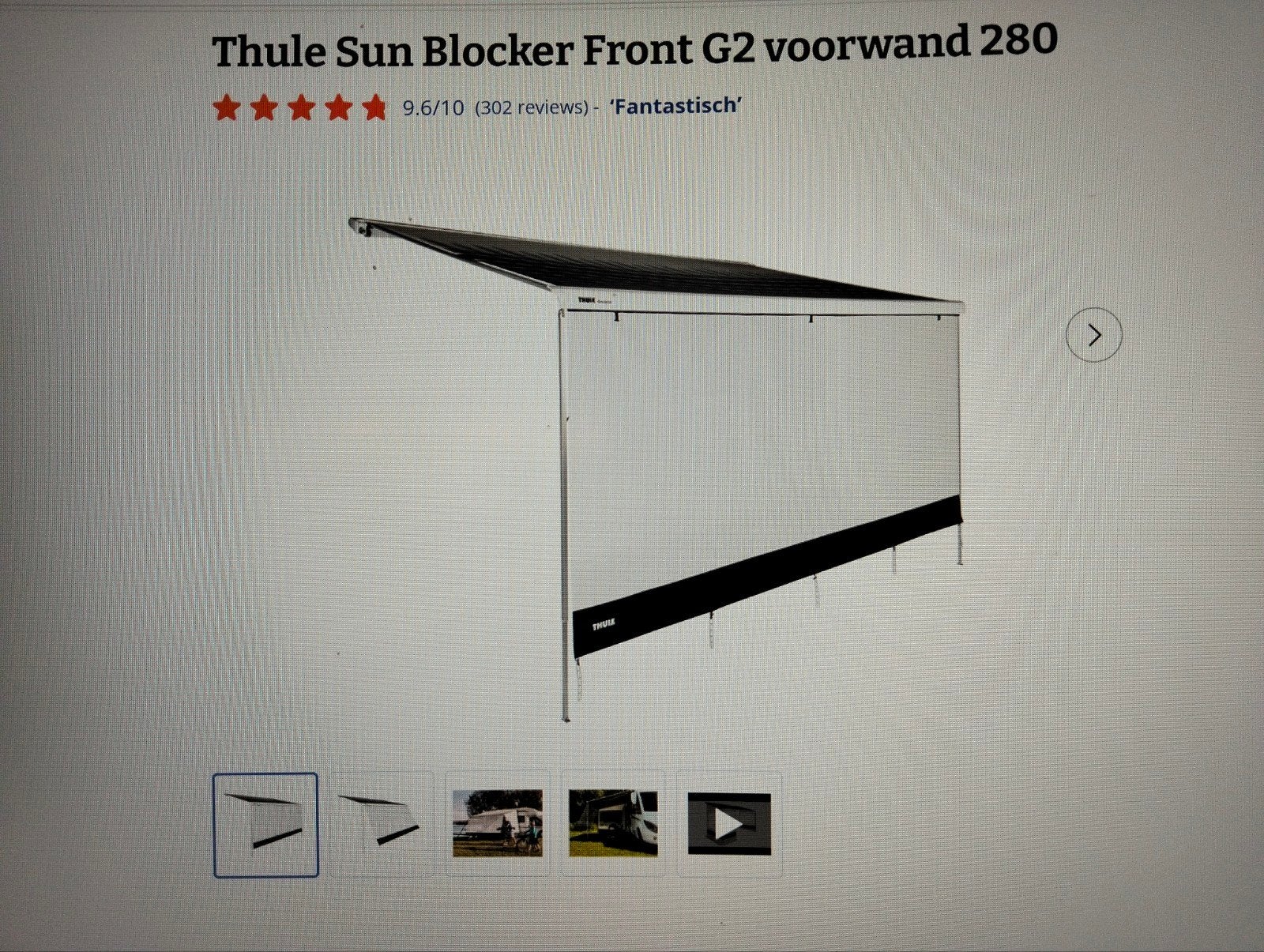 thule omnistar zijwanden plus voorwand, Ophalen, Zo goed als nieuw, PVC, Thule