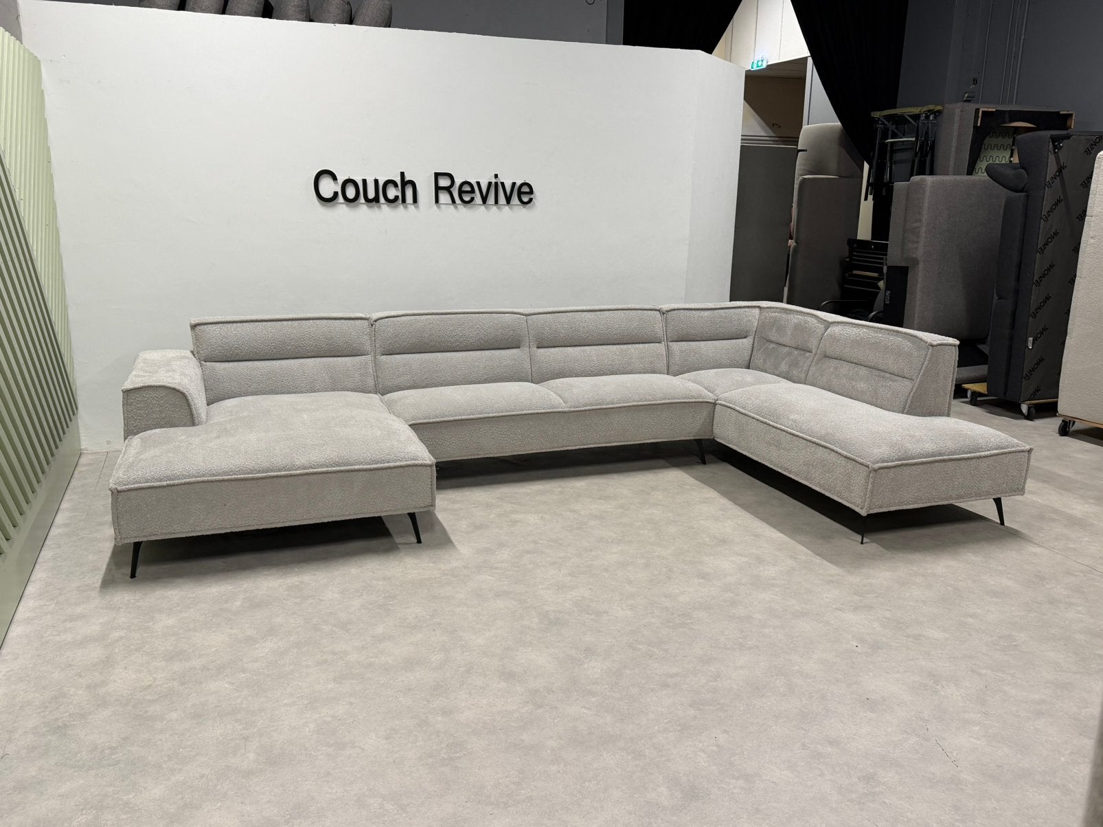 Beige U-bank 395-220 | Refurbished Gratis levering, Info@couchrevive.nl, -, Couch Revive, Ophalen of Verzenden