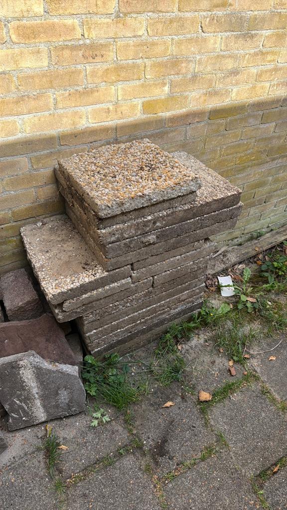 Grindtegels gratis afhalen, Tuin en Terras, Tegels en Klinkers, Ophalen, Zo goed als nieuw