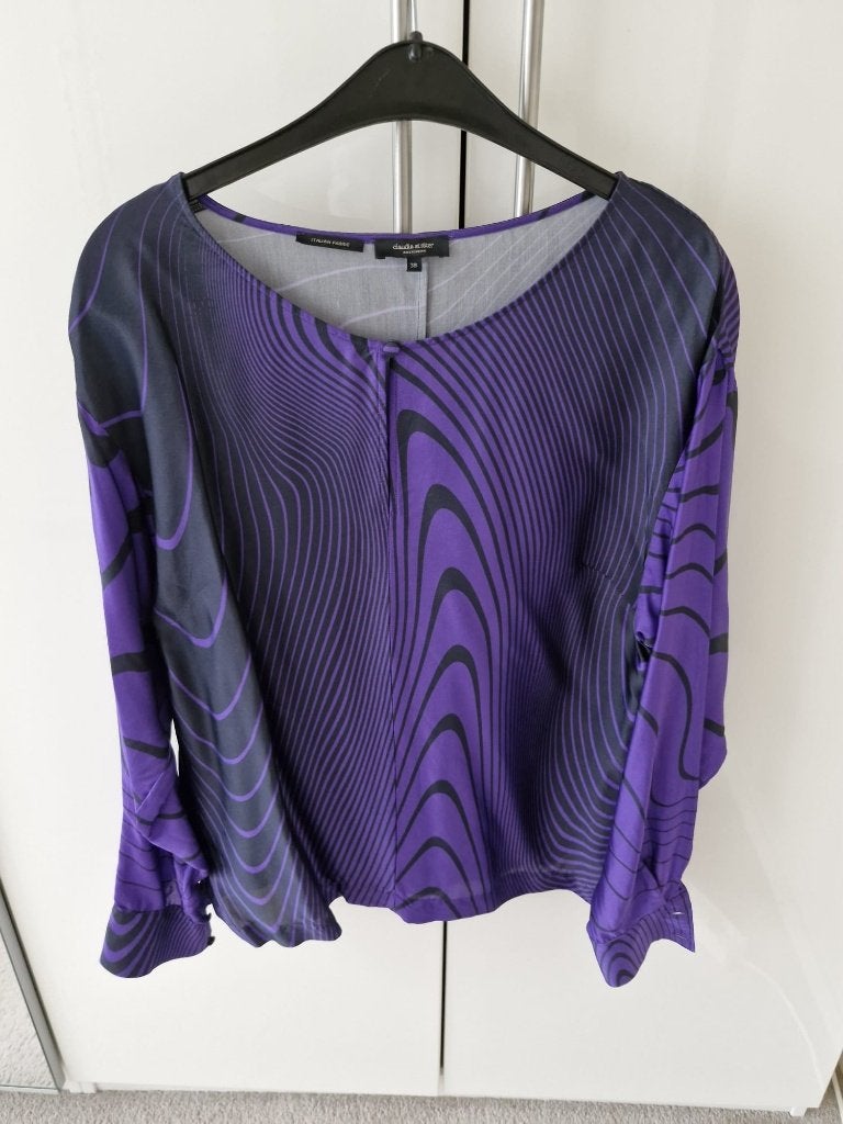 blouse Claudia Sträter, Kleding | Dames, Blouses en Tunieken, Maat 38/40 (M), Paars, Ophalen of Verzenden, Zo goed als nieuw