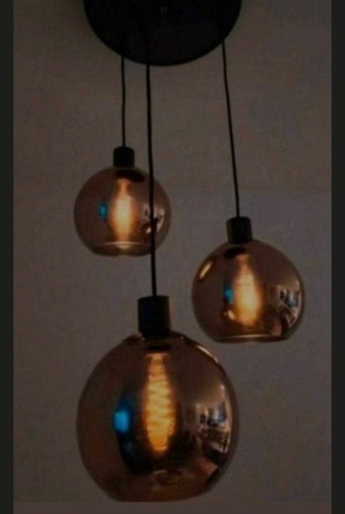 Hanglamp met 3 bollen, Ophalen, Gebruikt