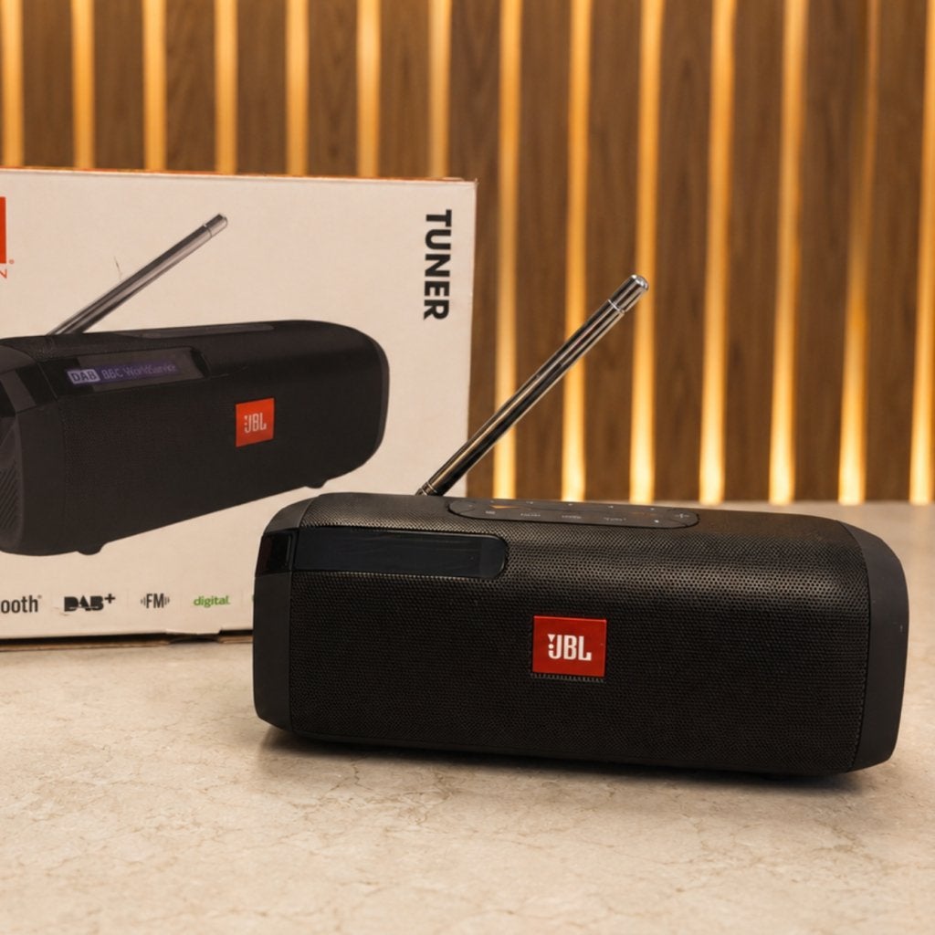 JBL Tuner Zwart Bluetooth Radio Speaker - Nette Staat, JBL, Zo goed als nieuw, Support@jbl.com, 400 Atlantic Street
Stamford, CT 06901
USA