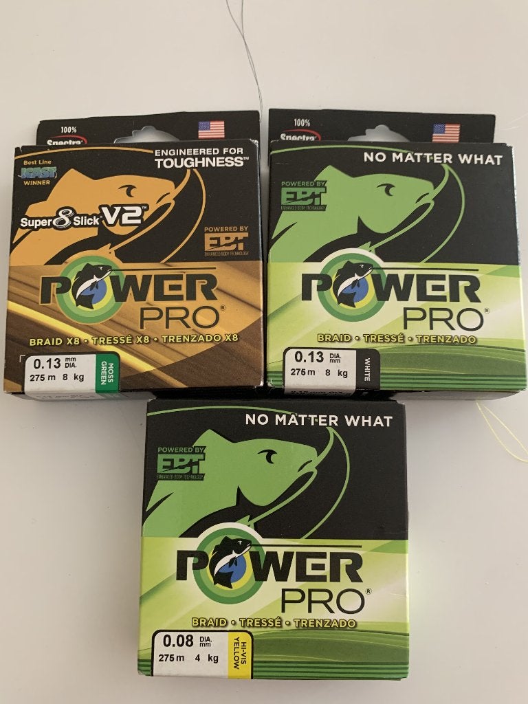 Nieuwe Power Pro Gevlochten lijn 275m 0,08mm en 0,13mm., Watersport en Boten, Ophalen of Verzenden, Nieuw, Vislijn