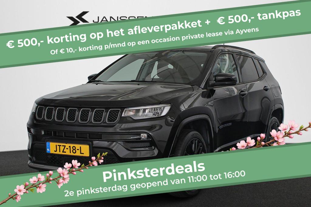Jeep Compass 4xe 240 Plug-in Hybrid Electric S Leder Stuur-S, Automaat, Euro 6, 4 cilinders, Zwart