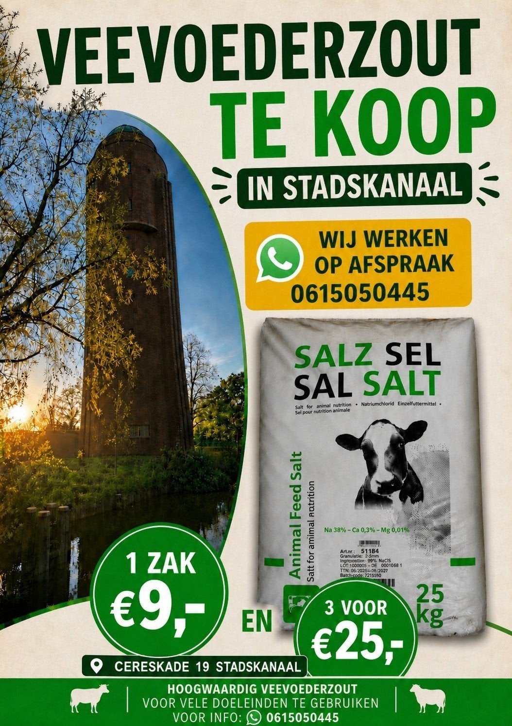 Veevoederzout zeer fijn!!, Dieren en Toebehoren, Ophalen