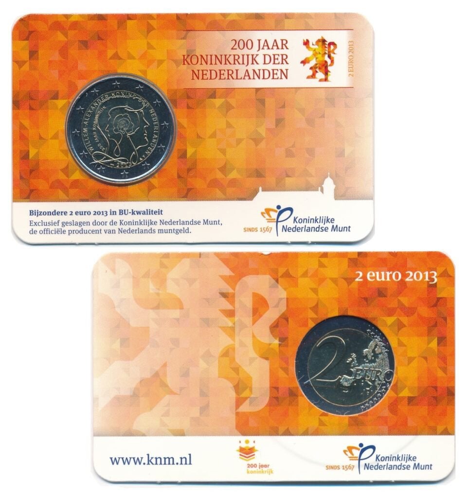 2 euro herdenkingsmunt 2013 – 200 jaar Koninkrijk der NL, Ophalen of Verzenden, Overige landen, 2 euro