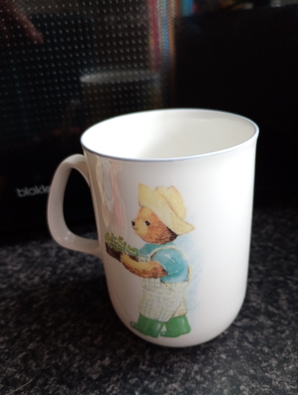Vintage Rose of England Mok met Teddybeer Design, Overige merken, Vintage, Nieuw, Porselein