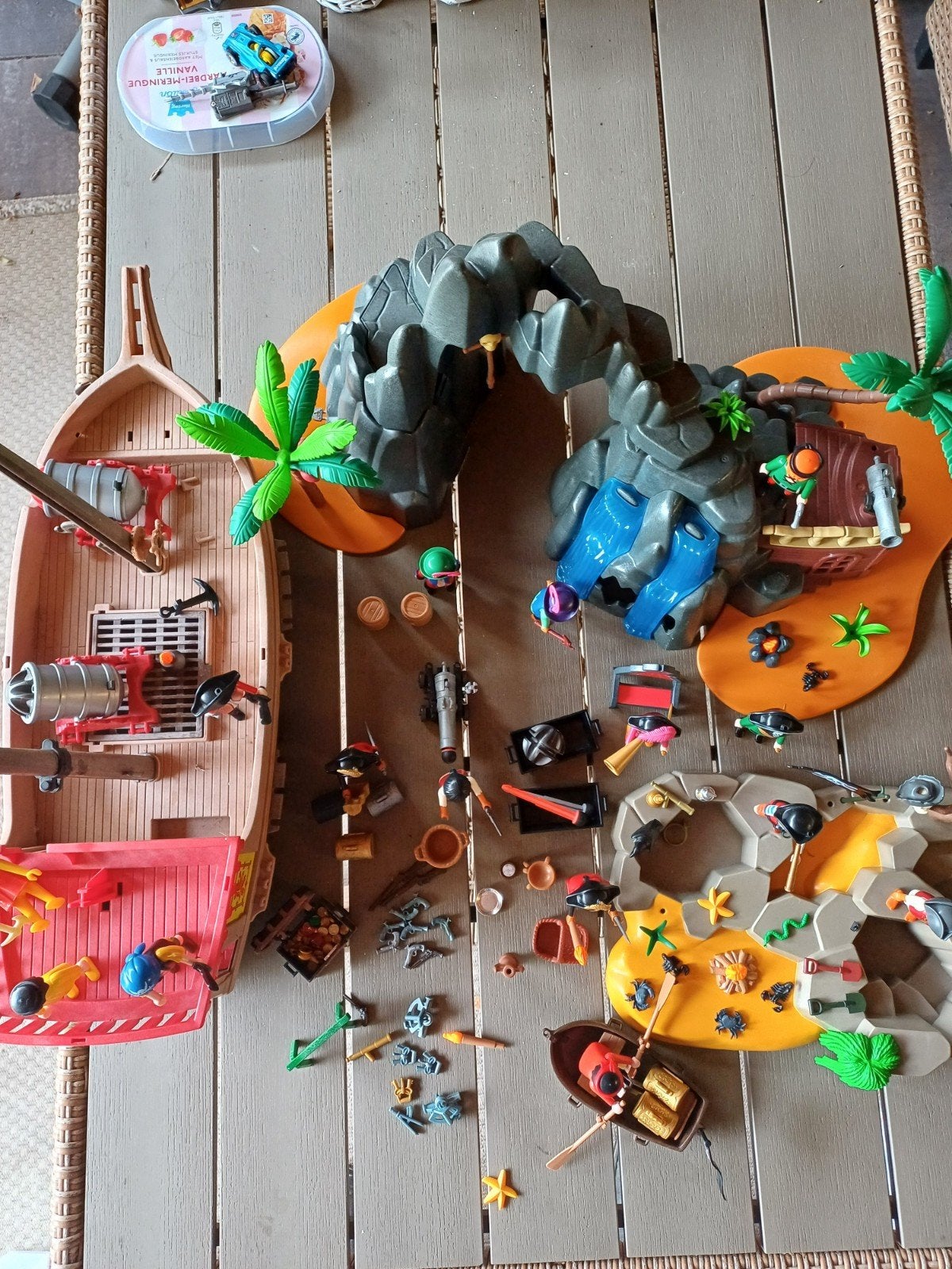 Playmobil grote sete Piraten pirateneilanden en oud schip., Ophalen of Verzenden