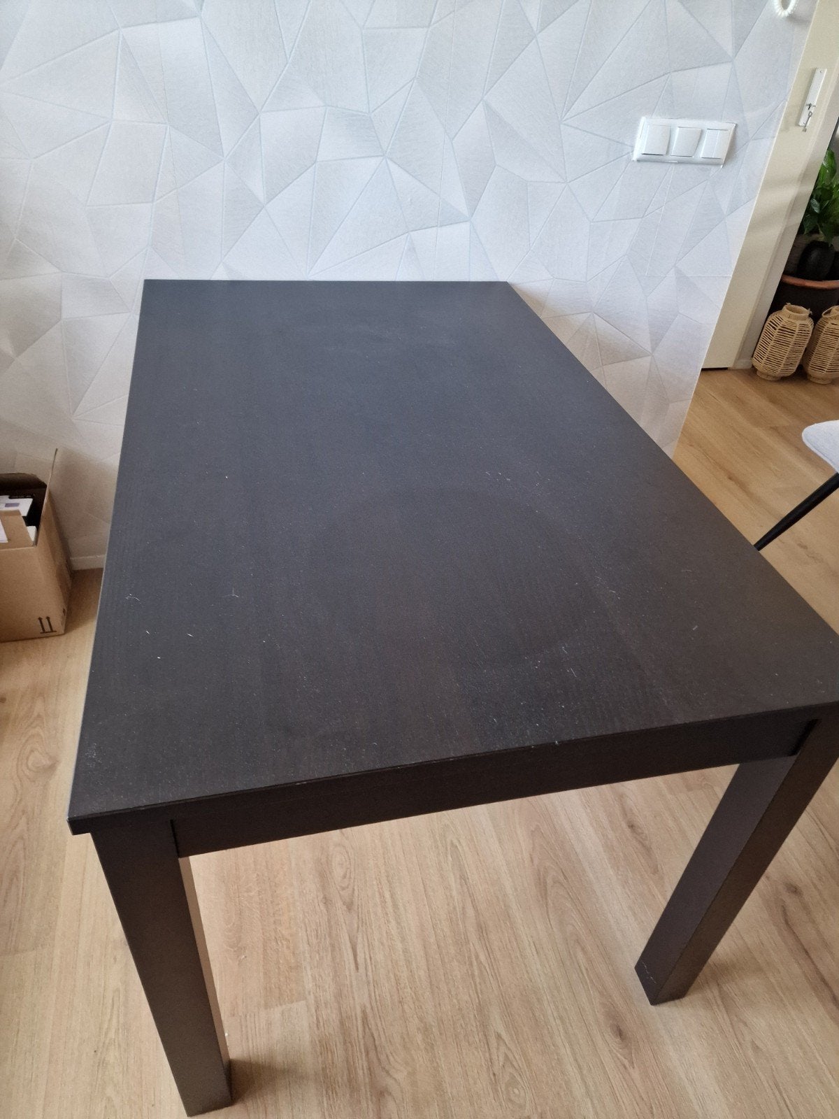 IKEA Eettafel Zwart - Uitschuifbaar, Nette Staat, Huis en Inrichting, Ophalen, 100 tot 150 cm, 50 tot 100 cm, Zo goed als nieuw
