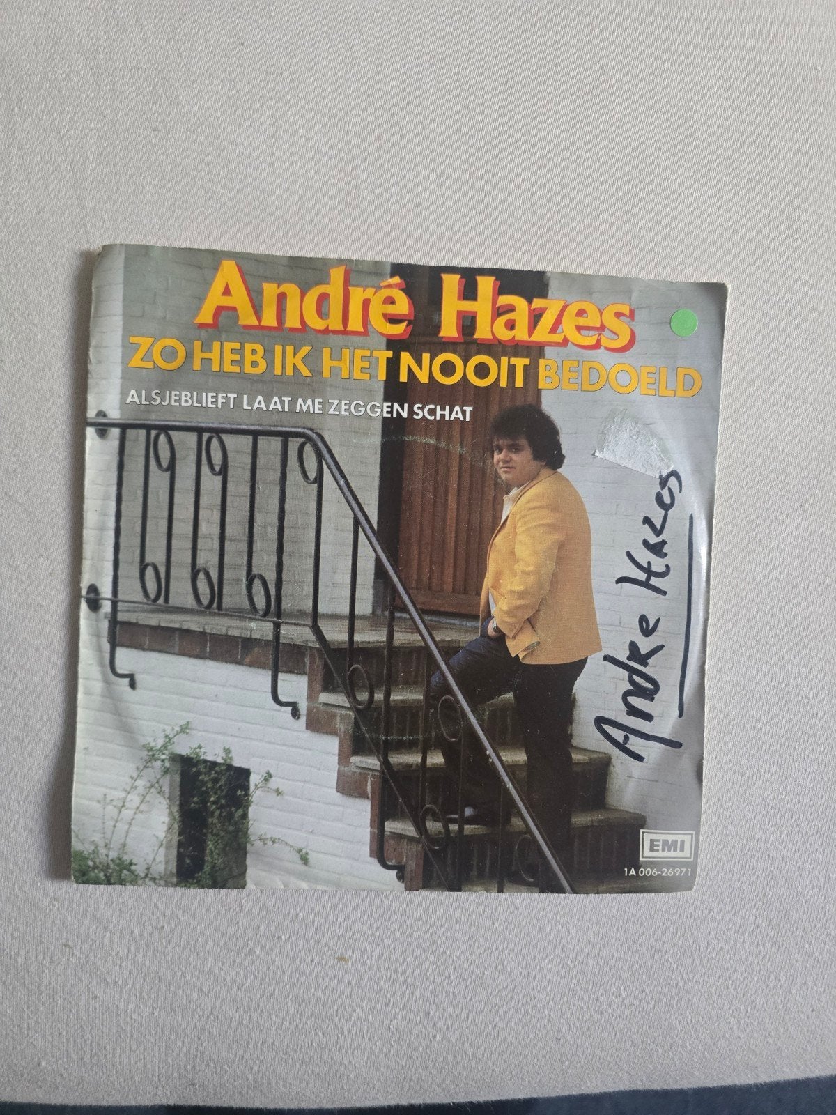 Andre hazes gesigneerde single, Cd's en Dvd's, Ophalen of Verzenden