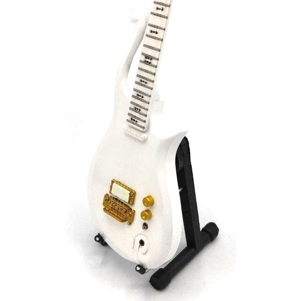 Prince Cloud wit miniatuur gitaar 25cm mini guitar decoratie, Verzamelen, Info@deconoord.nl, Deco Noord, Nieuw, Ophalen of Verzenden