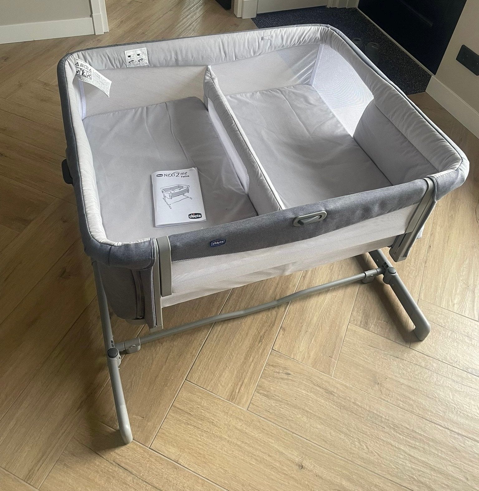 Chicco Next2Me Wiege voor tweeling - Zo goed als nieuw, Ophalen, Zo goed als nieuw, Wieg