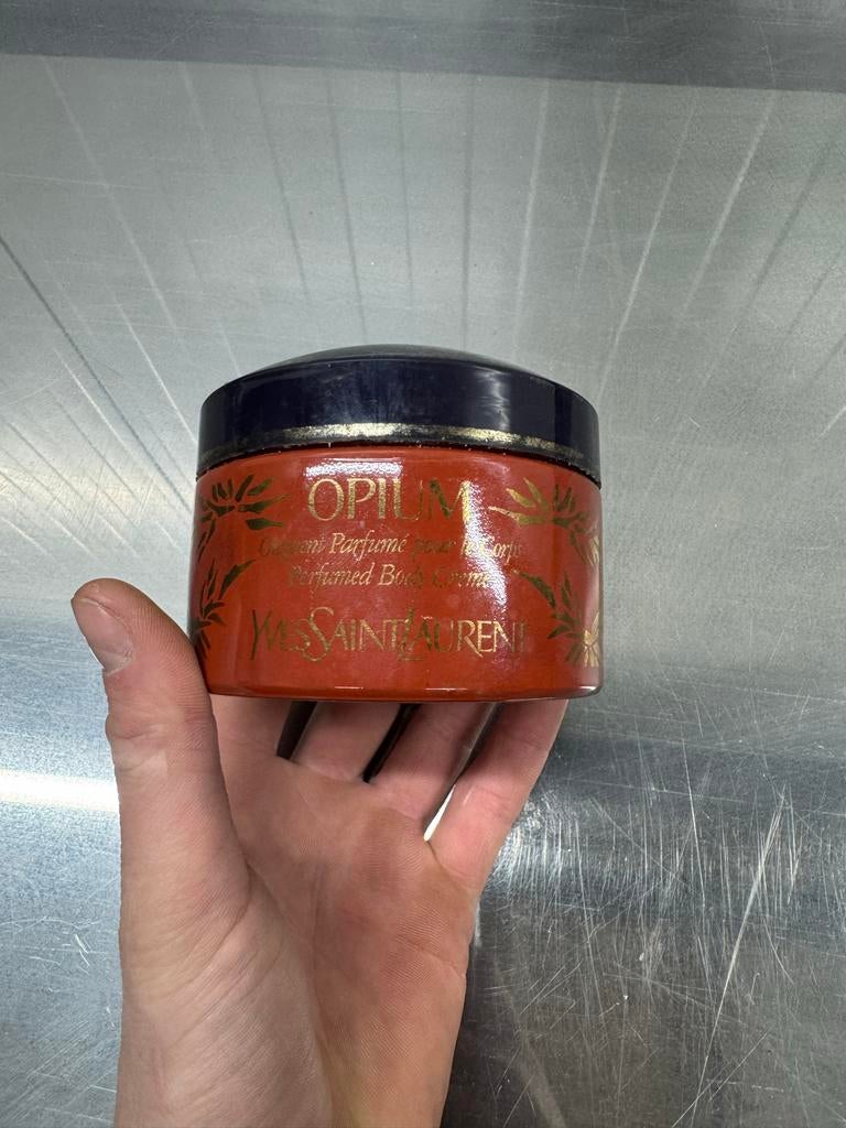 Vintage Yves Saint Laurent Opium Bodycrème Leeg, Ophalen of Verzenden, Gebruikt, Bodylotion, Crème of Olie