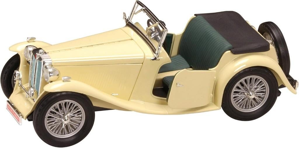 MG TC Midget kleur lichtbeige RHD 1947 LUCKY DIECAST  1:18, Hobby en Vrije tijd, Modelauto's | 1:18, Ophalen, Nieuw, Auto, Overige merken