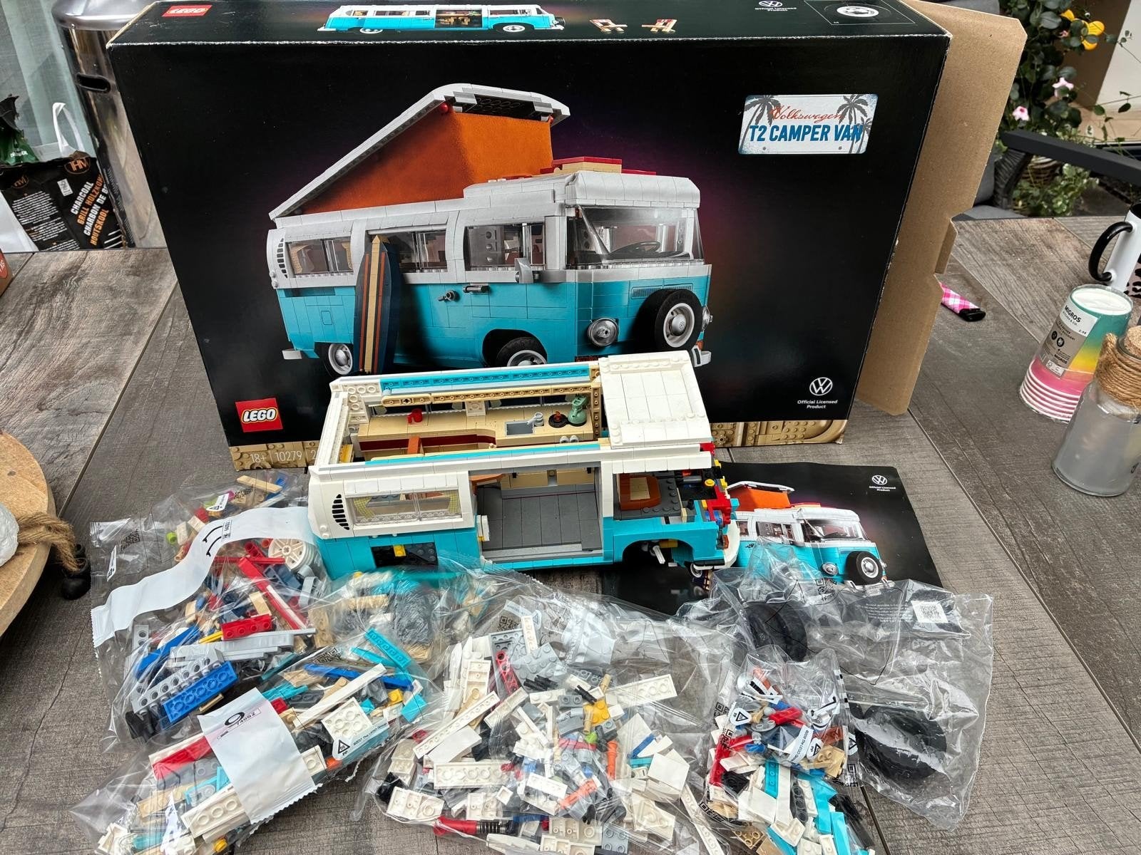 LEGO Icons 10279 Volkswagen T2 Kampeerbus, Ophalen of Verzenden, Zo goed als nieuw