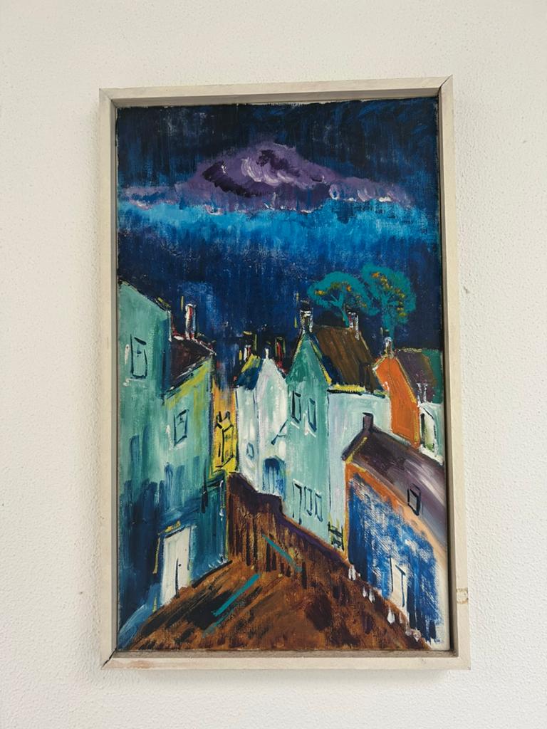 Schilderij van Thorn, het witte stadje, omstreeks 1970, Ophalen of Verzenden
