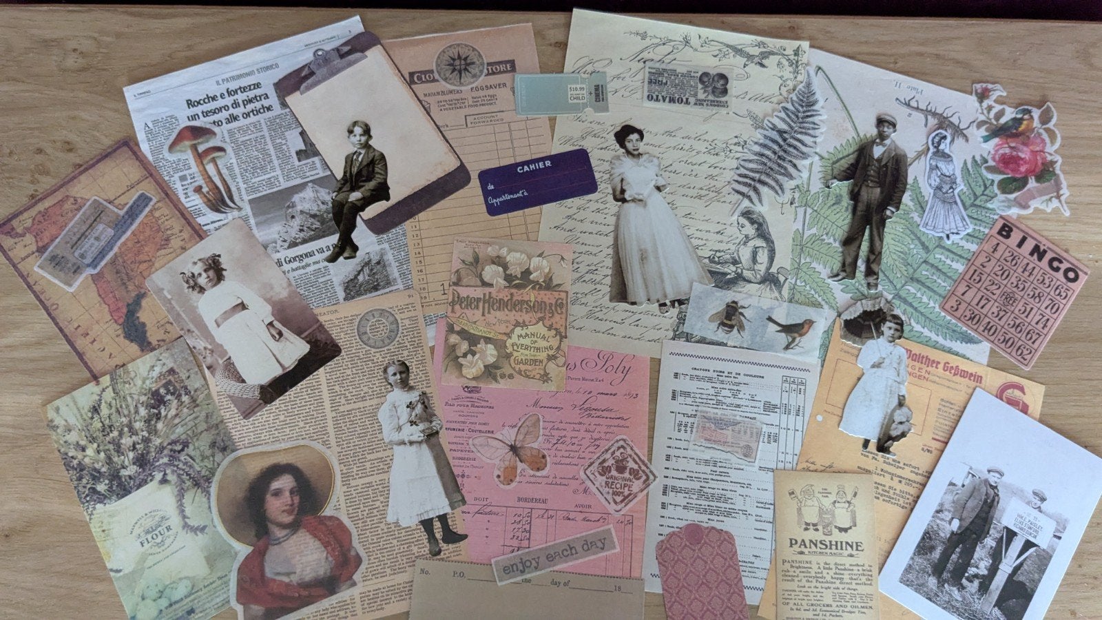 Ephemera set oa Tim Holtz junk journal 1, Hobby en Vrije tijd, Scrapbooking, Ophalen, Nieuw