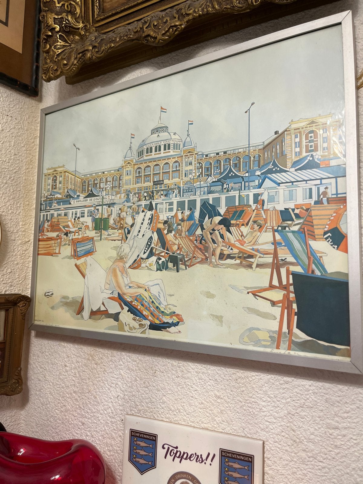 Vintage Scheveningen Strandgezicht Henny Gusta ', Ophalen of Verzenden