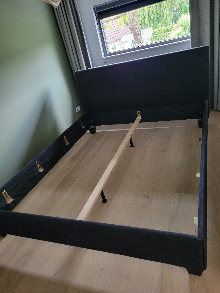 Tweepersoonsbed van stof 190x220, Huis en Inrichting, Ophalen, Gebruikt, Tweepersoons, 180 cm