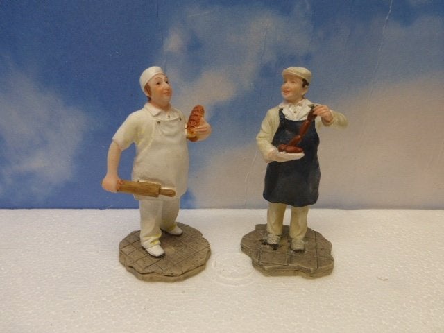 luville set bakker en slager kerstdorp poppetjes figurines, Diversen, Kerst, Ophalen of Verzenden, Zo goed als nieuw