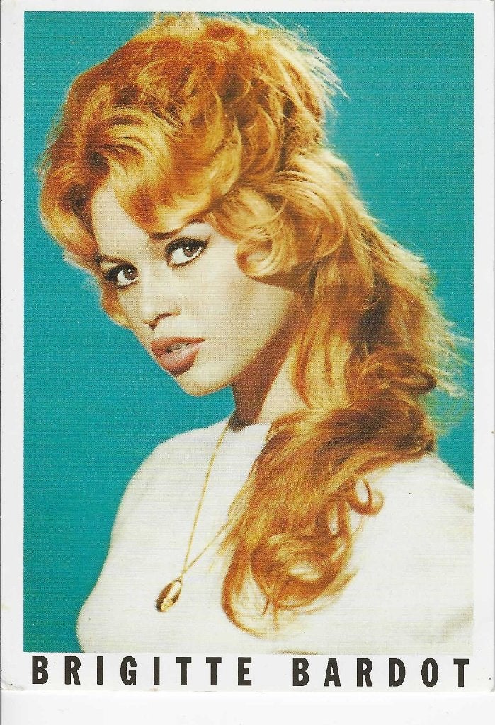 Filmsterren ansichtkaart Brigitte Bardot, Verzamelen, Verzenden, 1940 tot 1960, Ongelopen, Sterren en Beroemdheden