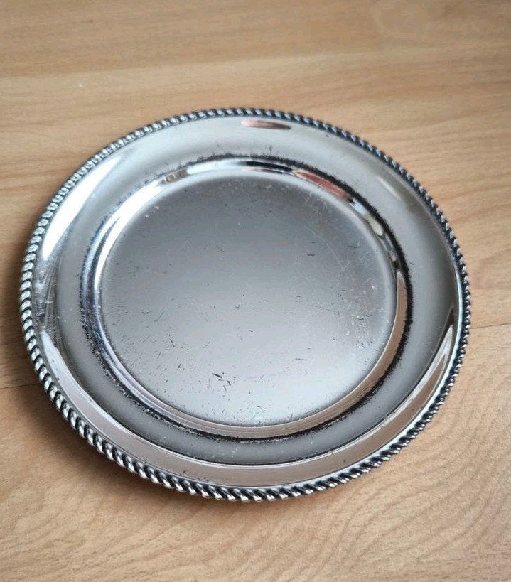 WMF Verzilveren Klein Dienblad onderbord 14 cm vintage bordj, Ophalen of Verzenden