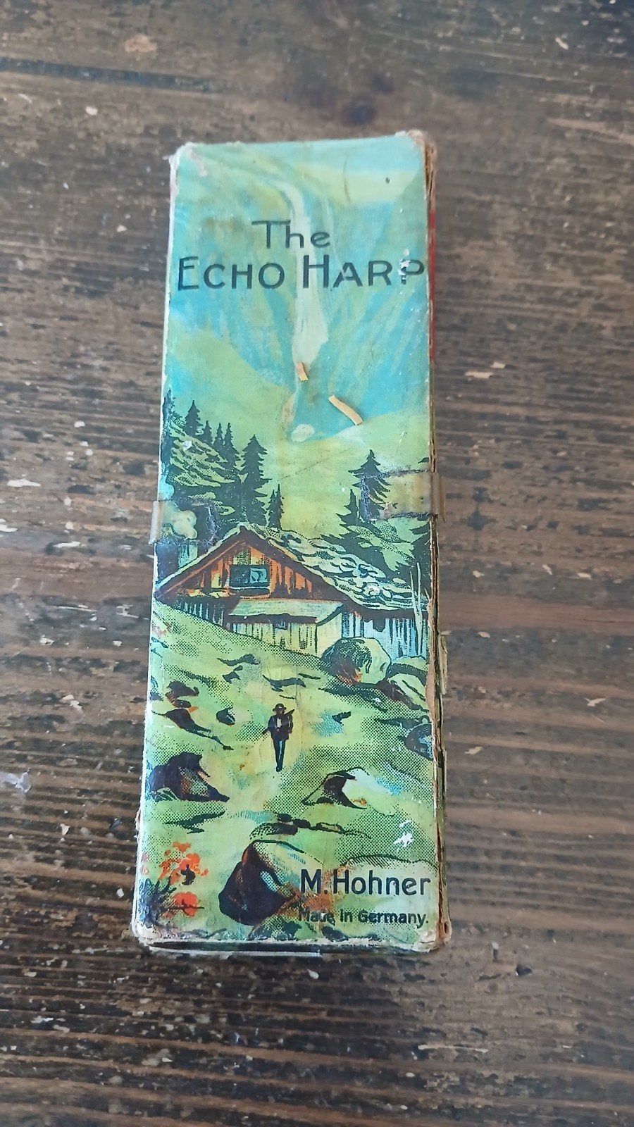 M .Hohner Echo met  Pre war ster, Ophalen of Verzenden, Gebruikt, C-mondharmonica, Met koffer of doosje