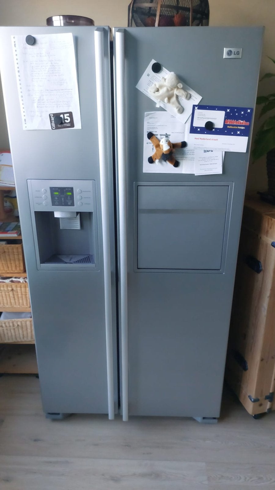LG Amerikaanse Koelkast, Witgoed en Apparatuur, Ophalen, 200 liter of meer, 60 cm of meer, Met aparte vriezer