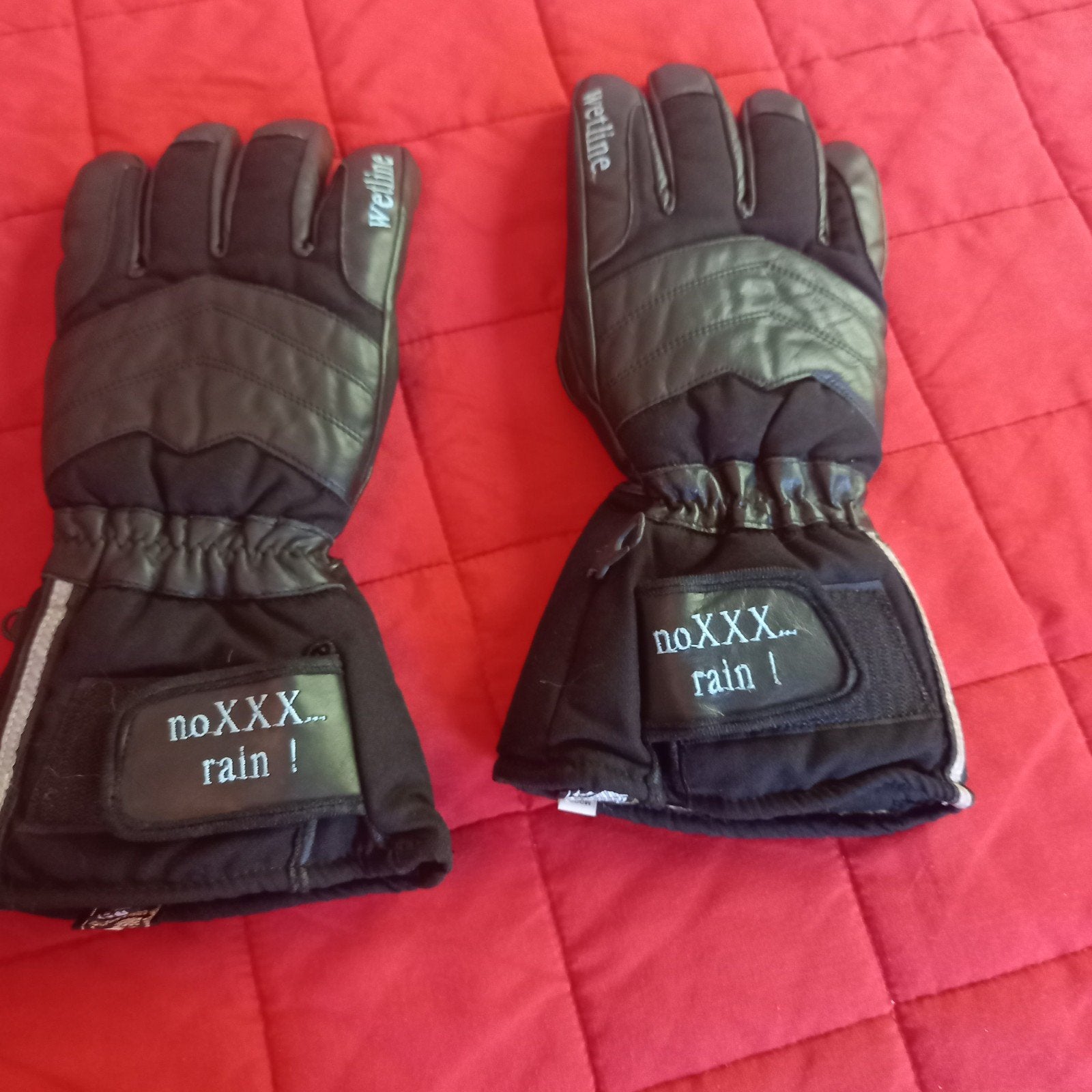 Motor Handschoenen / Leer Waterbestendig, Heren, Handschoenen, Tweedehands, Ophalen