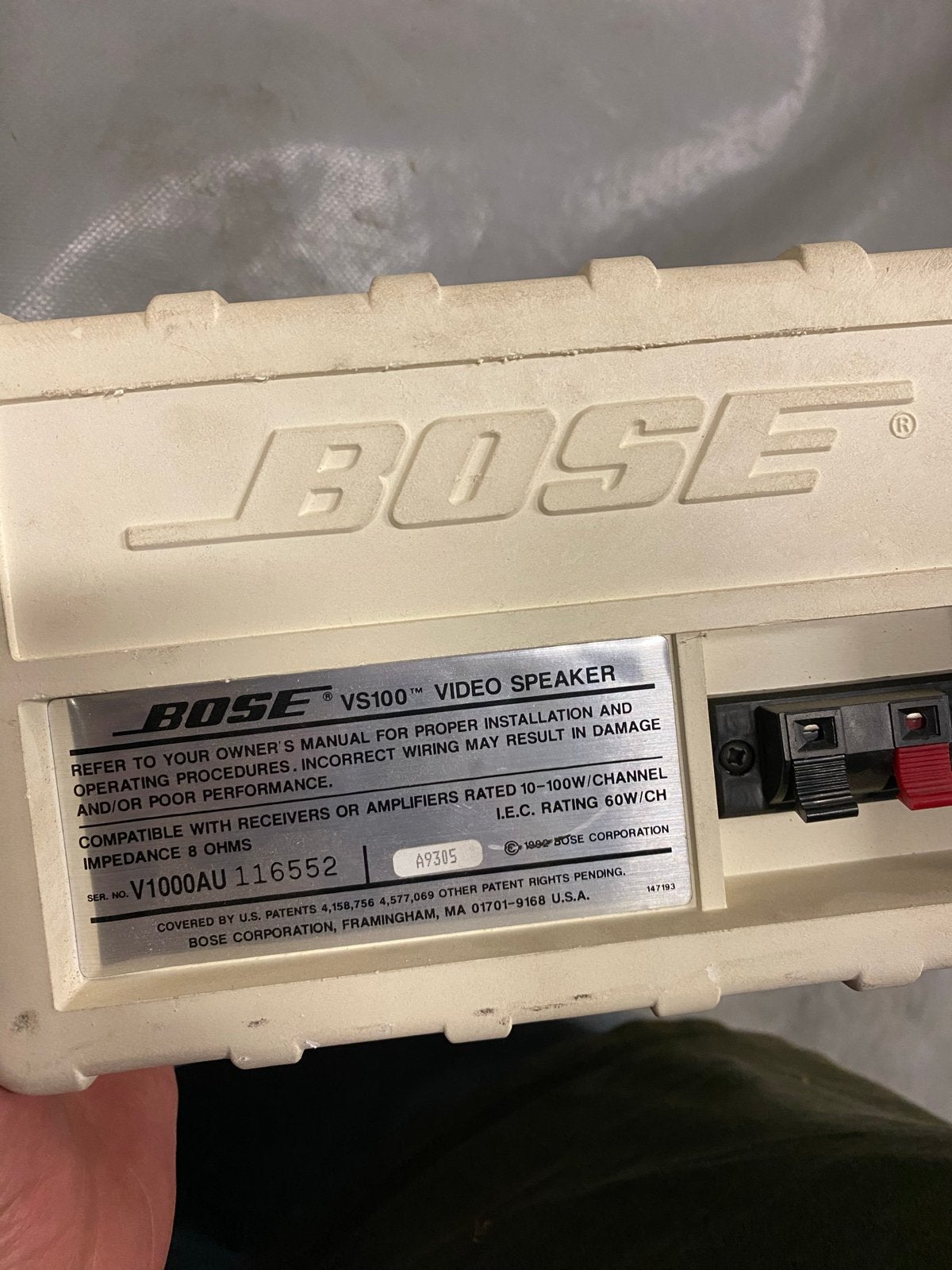 Bose V1000AU Vochtbestendige Buiten Speakers (Set van 2), Ophalen, Gebruikt, Overige typen, 60 tot 120 watt