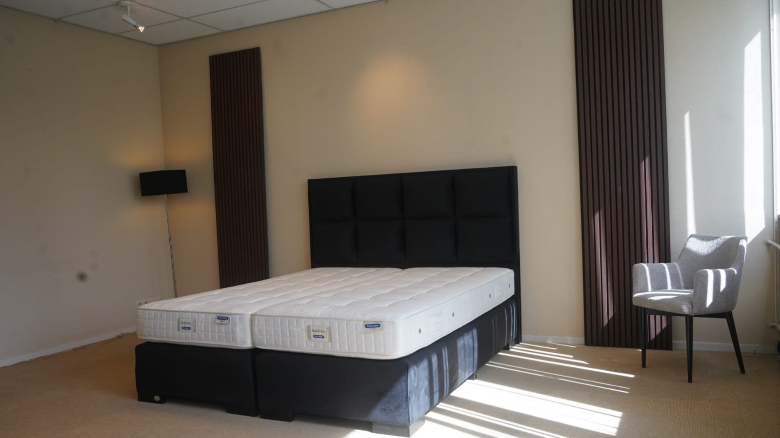 Boxspring Met Pull man  Goldline matrassen 180x200, Ophalen, Zo goed als nieuw, Tweepersoons, 180 cm