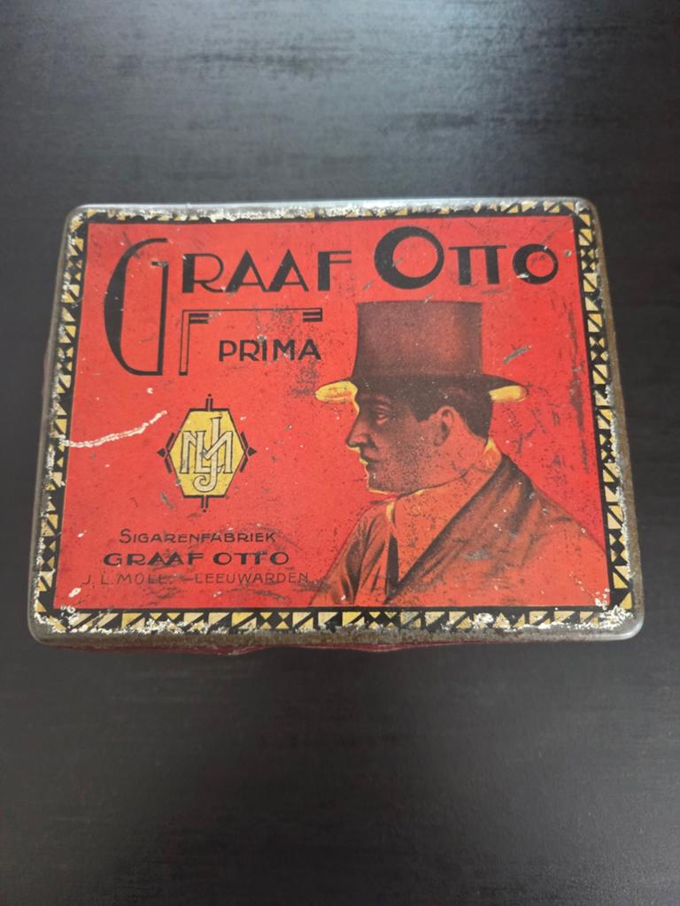 Vintage Graaf Otto Prima Sigarenfabriek Blik, Antiek en Kunst, Ophalen of Verzenden